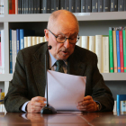 El síndic, Rafael Ribó, ahir a la presentació de l’informe.