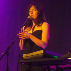 La cantant basca Ana Arsuaga, Verde Prato, divendres passat.