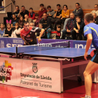 Marc Duran, durante su partido ante Pistej, en el Centre de Tecnificación con 150 espectadores.