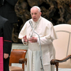 El papa Francesc, a l’audiència dels dimecres al Vaticà.