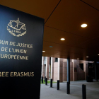 Imatge d'arxiu de l'entrada principal del Tribunal de Justícia de la Unió Europea
