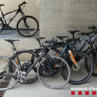 Las bicicletas recuperadas por los Mossos d'Esquadra.