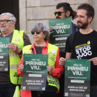 Una protesta en Barcelona el pasado mes de abril como rechazo a los Juegos Olímpicos de Invierno Barcelona-Pirineus 2030.