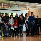 Foto de familia de los galardonados en los XXXIII Premis de Literatura Jove del Col·legi Episcopal. 