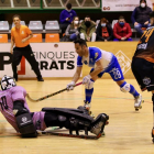 Jepi Selva anota el primer dels dos gols que va marcar ahir al conjunt francès del Poiré Roller.