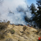 Imagen del incendio de ayer en Les Valls de Valira.