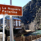 El río Noguera Pallaresa a su paso por el municipio de Llavorsí. 