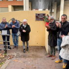 Dirigentes del PSC, ayer en los jardines Ernest Lluch. 