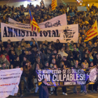 Imagen de la manifestación el pasado sábado en Lleida para pedir la absolución de los acusados. 