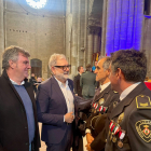 Los ediles Larrosa y Queralt, ayer en la fiesta de Santa Cecília. 