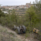 Josep Maria Vives va morir quan va bolcar el tractor que conduïa.