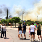 El fuego en el camino de la Creu de Lleida, el 19 de junio. 