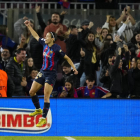 Aitana Bonmatí celebra tras marcar el 2-0.