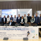 Els responsables de les estacions d'esquí alpí i nòrdic del Pirineu de la demarcació de Lleida, a la Diputació, en la presentació de la temporada 2022-2023.