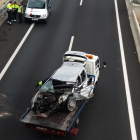 Estat en el qual va quedar el turisme després del sinistre.