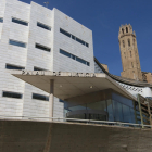 Vista de la entrada a la Audiencia de Lleida, en el Canyeret. 
