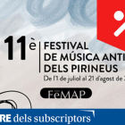 Onzena edició del FeMAP, el Festival de Música Antiga del Pirineu, que portarà la música antiga a una quarantena de municipis.