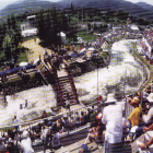 Una imatge de la competició olímpica d’eslàlom el 1992.