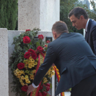 Sánchez va homenatjar els militars espanyols morts a Bòsnia.