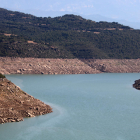 El embalse de Rialb presenta un bajo nivel de reserva de agua por la sequía.