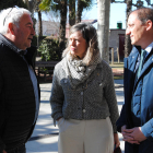 Amadeu Ros, Dolores Pascual i el subdelegat del Govern espanyol a Lleida, José Crespín.