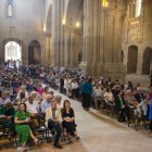 Uns 180 professors que es van jubilar en els cursos 2020-2021 i 2021-2022 es van citar ahir a la Seu Vella per assistir a l’homenatge del departament d’Educació.