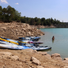 La sequera ha restringit les activitats nàutiques als pantans del Solsonès. A la foto, Sant Ponç.