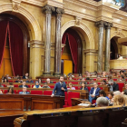 El president de la Generalitat, Pere Aragonès, respon a preguntes dels grups a la sessió de control al ple del Parlament.