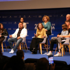 Carla Simón, la setmana passada al Festival de Màlaga, al costat dels protagonistes d’‘Alcarràs’.