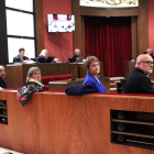 Lluís Guinó, Ramona Barrufet, Anna Simó i Lluís Corominas a la sala de vistes del TSJC al març.