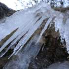 Hielo en la Argenteria de Gerri de la Sal tras la ola de frío. 