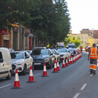 Caos viario en el Passeig de Ronda por trabajos de pavimentación