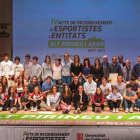 Los deportistas de la demarcación del Alt Pirineu i Aran premiados ayer por la Generalitat en Sort.