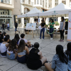 Alumnes que van participar ahir en activitats a Lleida per prevenir el consum de tabac