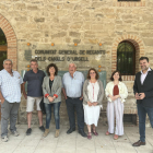 Los asistentes a la reunión entre ERC y el Canal d’Urgell. 