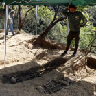 Treballs d’exhumació l’octubre passat a la fossa de Canturri, a l’Alt Urgell.