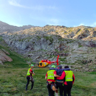 Imagen de un rescate de los GRAE el pasado 24 de julio en Lladorre.