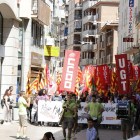 Imatge de la capçalera de la marxa de CGT de Lleida.