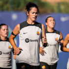 Un moment de l’entrenament de l’equip.