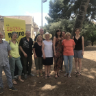 Algunos escritores ayer en la jornada matinal del festival, en el patio del Convent de Santa Clara.