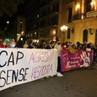 Imatge d’una concentració a Lleida contra la violència sexual.