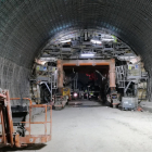 Imagen de archivo de las obras en el túnel del Coll de Lilla. 