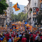 Assistents de la manifestació que l’ANC va convocar per la Diada el 2021 a Barcelona.