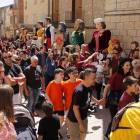 Cientos de personas asistieron ayer a la XIX Trobada de Gegants de Maials. 