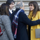 El expresident Quim Torra acompañó a Borràs en la última sesión del juicio contra ella.