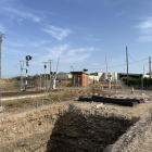 Les obres per suprimir el pas elevat de tren de Balaguer.