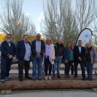 Un momento de la inauguración del nuevo Espai Raier en el hangar de FGC, en La Pobla de Segur. 