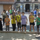 Participantes ayer en la primera Trobada de Jocs Tradicionals que se celebra en Verdú. 