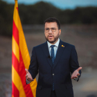 Pere Aragonès ofreció ayer el discurso de la Diada desde las ruinas de Empúries.