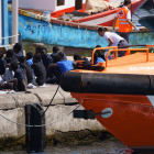 L’embarcació interceptada ahir al sud de Tenerife.